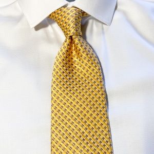 Canali silk yellow tie